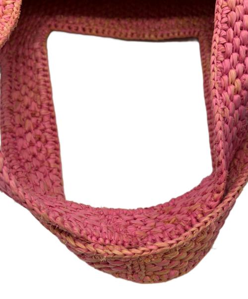 LOEWE（ロエベ）LOEWE (ロエベ) PAULA'S IBIZA (パウラズ・イビザ) フォント ラフィア2wayバッグ mini ピンクの古着・服飾アイテム