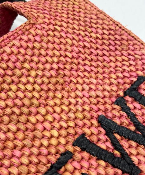 LOEWE（ロエベ）LOEWE (ロエベ) PAULA'S IBIZA (パウラズ・イビザ) フォント ラフィア2wayバッグ mini ピンクの古着・服飾アイテム