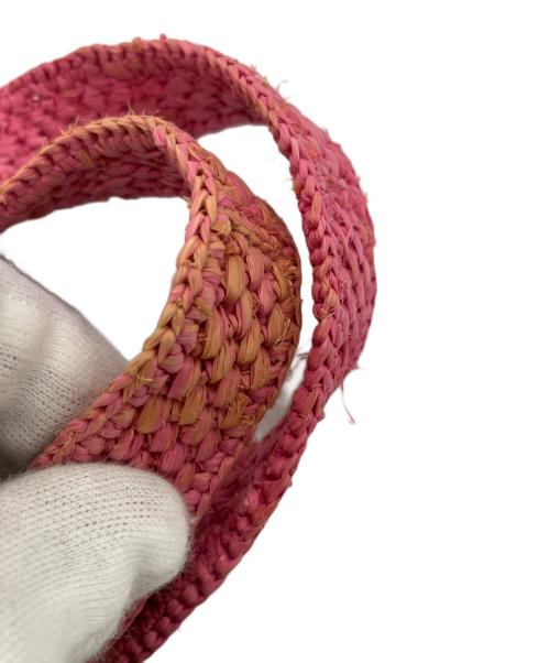 LOEWE（ロエベ）LOEWE (ロエベ) PAULA'S IBIZA (パウラズ・イビザ) フォント ラフィア2wayバッグ mini ピンクの古着・服飾アイテム