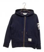 Thom Browneトムブラウン）の古着「4BAR クラシックフーディー」｜ネイビー