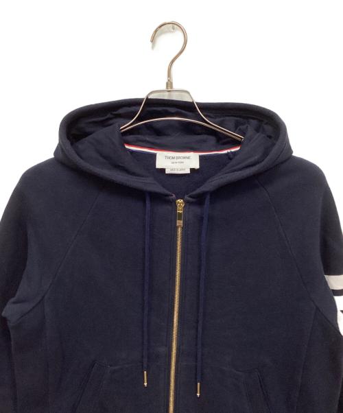 Thom Browne（トムブラウン）Thom Browne (トムブラウン) 4BAR クラシックフーディー ネイビー サイズ:3の古着・服飾アイテム