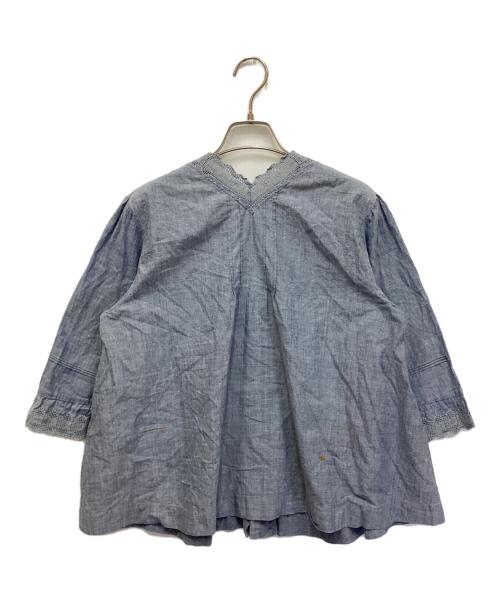 45R（フォーティファイブ・アール）45R (フォーティファイブ・アール) ダンガリーインドカディdeカットワークボレロ ブルー サイズ:FREEの古着・服飾アイテム