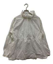 45R（フォーティファイブ・アール）の古着「インドカディdeレースカラーTシャツ ブラウス」｜ホワイト