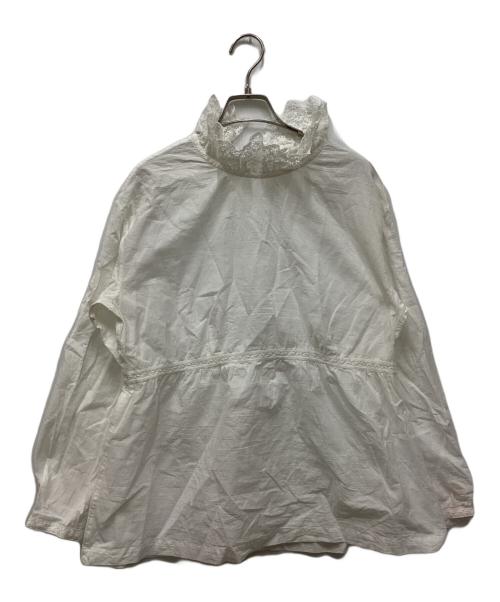 45R（フォーティファイブ・アール）45R (フォーティファイブ・アール) インドカディdeレースカラーTシャツ ブラウス ホワイト サイズ:表記無しの古着・服飾アイテム