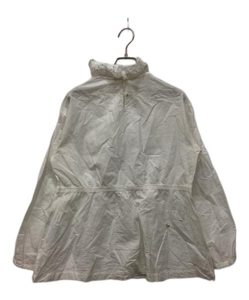 45R（フォーティファイブ・アール）45R (フォーティファイブ・アール) インドカディdeレースカラーTシャツ ブラウス ホワイト サイズ:表記無しの古着・服飾アイテム