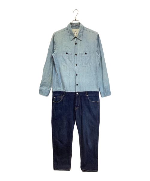 SUNSEA（サンシー）SUNSEA (サンシー) シャンブレー×デニム切替ジャンプスーツ インディゴ サイズ:不明の古着・服飾アイテム