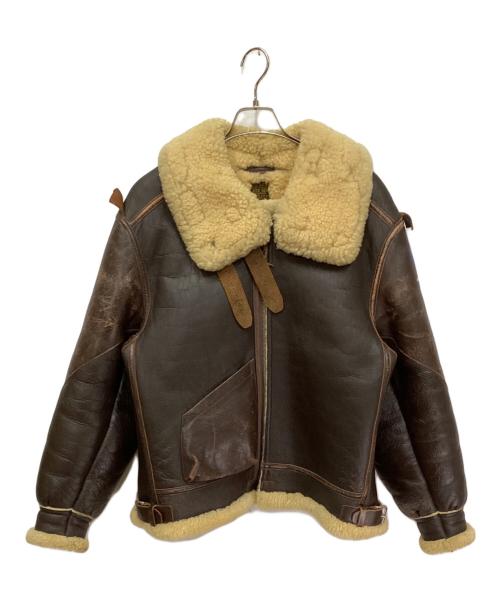 THE REAL McCOY'S（ザ・リアルマッコイズ）THE REAL McCOY'S (ザ・リアルマッコイズ) B-3レザーフライトジャケット ブラウン サイズ:42Rの古着・服飾アイテム