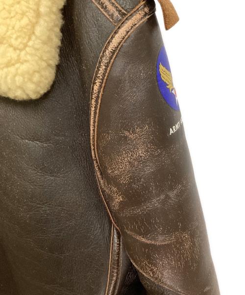 THE REAL McCOY'S（ザ・リアルマッコイズ）THE REAL McCOY'S (ザ・リアルマッコイズ) B-3レザーフライトジャケット ブラウン サイズ:42Rの古着・服飾アイテム