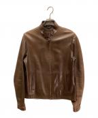 GUCCIグッチ）の古着「ラムレザージャケット」｜ブラウン