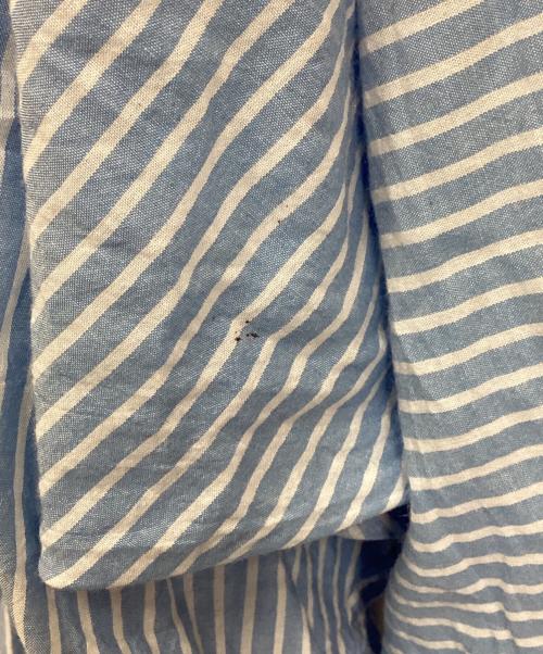 digawel（ディガウェル）DIGAWEL (ディガウェル) シルク混ドルマンスリーブストライプシャツ スカイブルー サイズ:3の古着・服飾アイテム