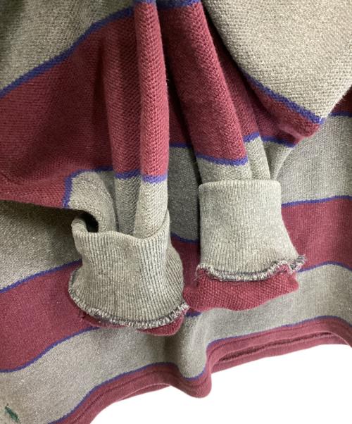 POLO RALPH LAUREN（ポロ・ラルフローレン）POLO RALPH LAUREN (ポロ・ラルフローレン) ボーダーカットソー エンジ×グレー サイズ:Lの古着・服飾アイテム