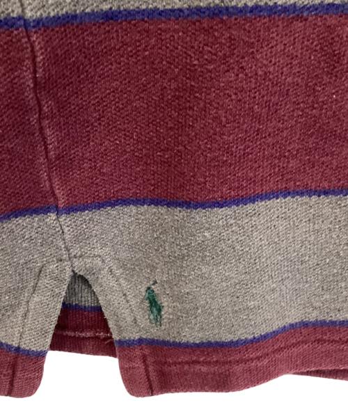 POLO RALPH LAUREN（ポロ・ラルフローレン）POLO RALPH LAUREN (ポロ・ラルフローレン) ボーダーカットソー エンジ×グレー サイズ:Lの古着・服飾アイテム