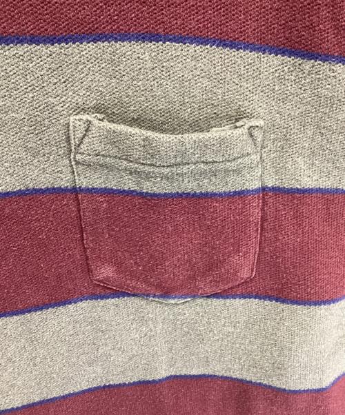 POLO RALPH LAUREN（ポロ・ラルフローレン）POLO RALPH LAUREN (ポロ・ラルフローレン) ボーダーカットソー エンジ×グレー サイズ:Lの古着・服飾アイテム