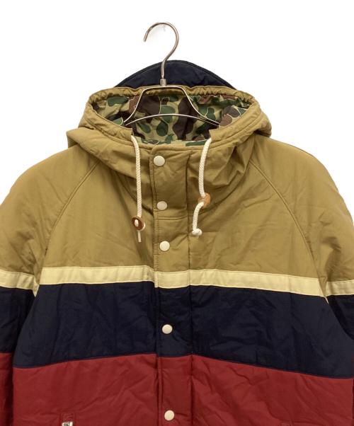 eYe COMME des GARCONS JUNYAWATANABE MAN（アイ コム デ ギャルソン ジュンヤ ワタナベ マン）eYe COMME des GARCONS JUNYAWATANABE MAN (アイ コム デ ギャルソン ジュンヤ ワタナベ マン) 中綿フーディージャケット レッド×ブラウン サイズ:Mの古着・服飾アイテム