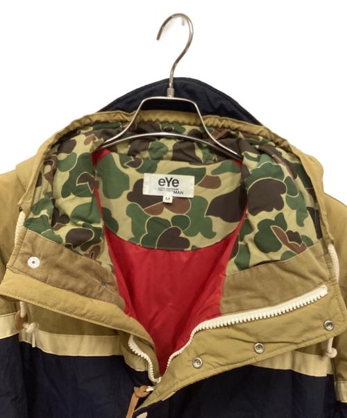 eYe COMME des GARCONS JUNYAWATANABE MAN（アイ コム デ ギャルソン ジュンヤ ワタナベ マン）eYe COMME des GARCONS JUNYAWATANABE MAN (アイ コム デ ギャルソン ジュンヤ ワタナベ マン) 中綿フーディージャケット レッド×ブラウン サイズ:Mの古着・服飾アイテム