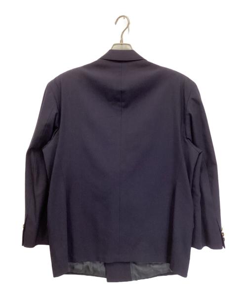 Burberry's（バーバリー）Burberry's (バーバリー) ロゴ刻印ボタンダブルジャケット ネイビー サイズ:表記無しの古着・服飾アイテム