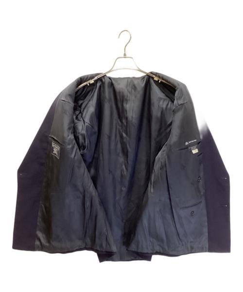 Burberry's（バーバリー）Burberry's (バーバリー) ロゴ刻印ボタンダブルジャケット ネイビー サイズ:表記無しの古着・服飾アイテム