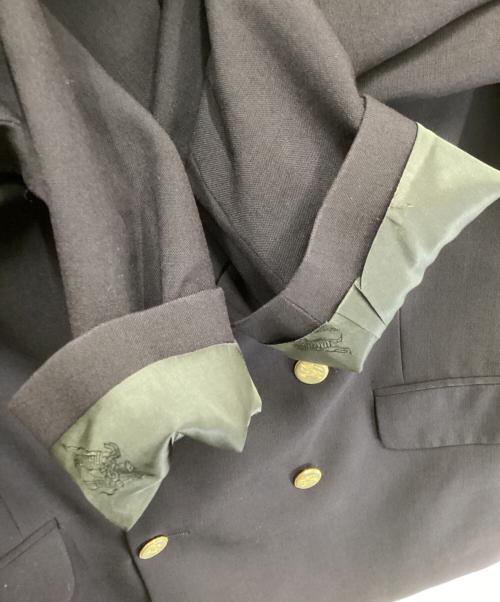 Burberry's（バーバリー）Burberry's (バーバリー) ロゴ刻印ボタンダブルジャケット ネイビー サイズ:表記無しの古着・服飾アイテム