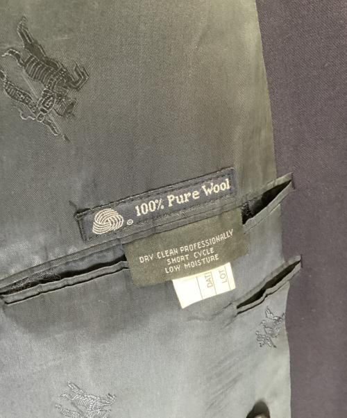 Burberry's（バーバリー）Burberry's (バーバリー) ロゴ刻印ボタンダブルジャケット ネイビー サイズ:表記無しの古着・服飾アイテム