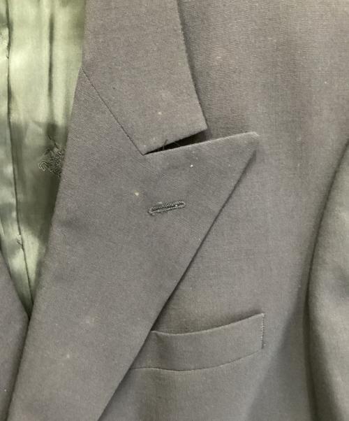 Burberry's（バーバリー）Burberry's (バーバリー) ロゴ刻印ボタンダブルジャケット ネイビー サイズ:表記無しの古着・服飾アイテム