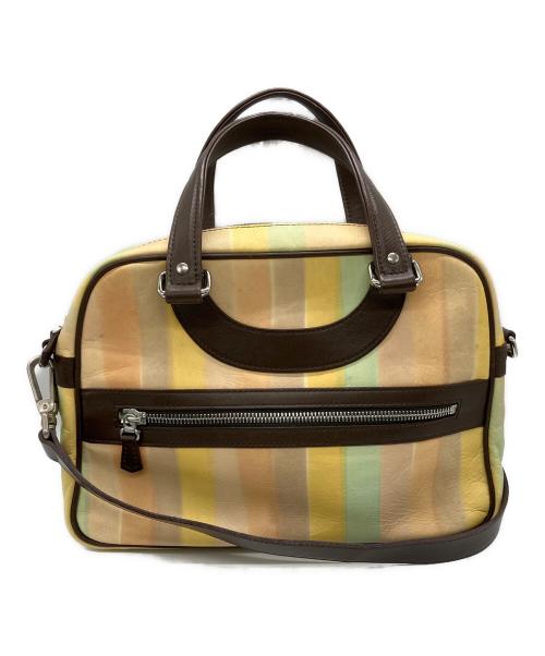 JACQUES LE CORRE（ジャックルコー）JACQUES LE CORRE (ジャックルコー) リスボンレザーミニ2wayボストンバッグ ベージュの古着・服飾アイテム