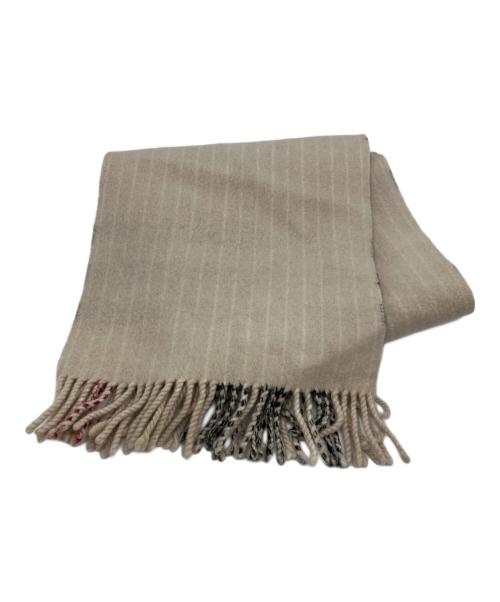 BURBERRY（バーバリー）BURBERRY (バーバリー) ノヴァチェックフリンジマフラー ベージュの古着・服飾アイテム