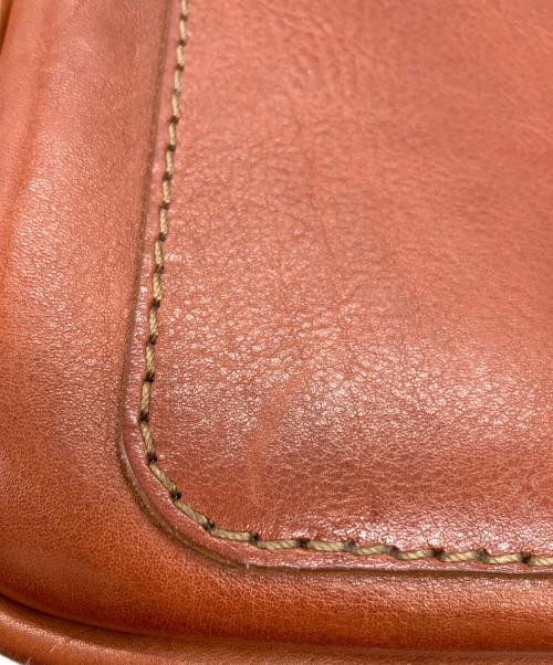 Herz（ヘルツ）Herz (ヘルツ) レザーフラップショルダーバッグ ブラウンの古着・服飾アイテム