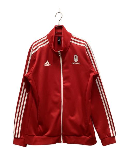 adidas（アディダス）adidas (アディダス) A BATHING APE (ア ベイシング エイプ) World Cup 2018 Winning Collection Zip Up Track Jacket レッド サイズ:XLの古着・服飾アイテム