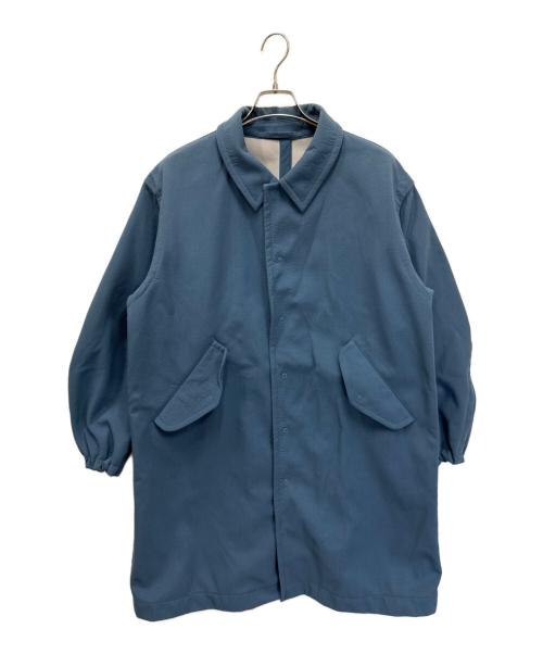 KUON（クオン）KUON (クオン) ボンディングステンカラーコート スカイブルー サイズ:Mの古着・服飾アイテム