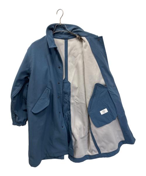 KUON（クオン）KUON (クオン) ボンディングステンカラーコート スカイブルー サイズ:Mの古着・服飾アイテム