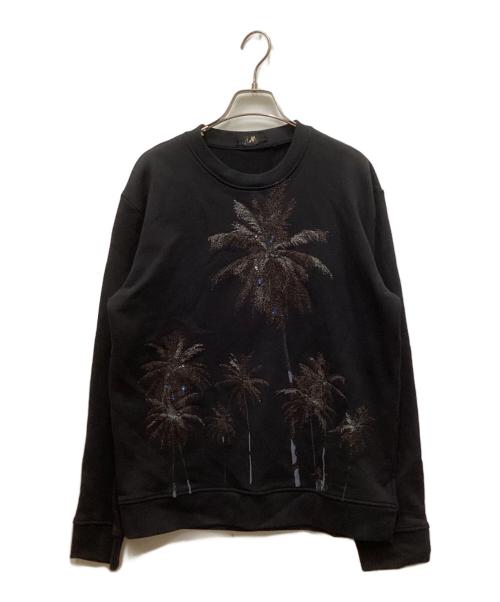 N°21（ヌメロヴェントゥーノ）N°21 (ヌメロヴェントゥーノ) エンブロイダリークルーネックスウェット ブラック サイズ:Mの古着・服飾アイテム