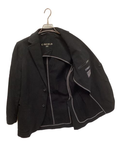 CIRCOLO 1901（チルコロ1901）Circolo 1901 (チルコロ1901) 2B コットンストレッチジャケット ブラック サイズ:48の古着・服飾アイテム