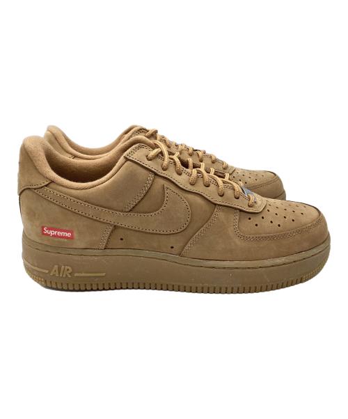 NIKE（ナイキ）NIKE (ナイキ) Supreme (シュプリーム) AIR FORCE 1 '07 Flax/Wheat／エアフォースワンローカットスニーカー ベージュ サイズ:26cmの古着・服飾アイテム