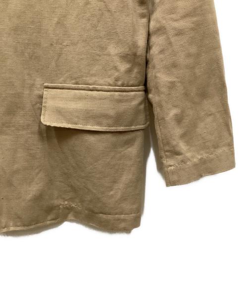 USED（ユーズド）USED (ユーズド) コットンリネンジャケット ブラウン サイズ:46の古着・服飾アイテム
