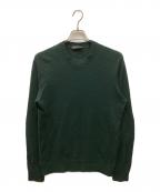 PRADAプラダ）の古着「15AW Cashmere elbow patch knit/カシミヤ混エルボーパッチニット」｜グリーン