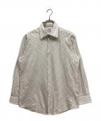 HERMESエルメス）の古着「セリエボタンストライプシャツ」｜ピンク×ホワイト