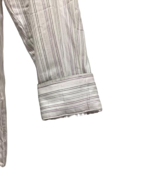 HERMES（エルメス）HERMES (エルメス) セリエボタンストライプシャツ ピンク×ホワイト サイズ:16 1/2の古着・服飾アイテム