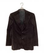 GUCCIグッチ）の古着「ベロアテーラードジャケット」｜ブラウン