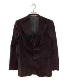 GUCCI（グッチ）の古着「ベロアテーラードジャケット」｜ブラウン