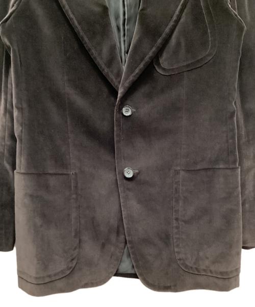 GUCCI（グッチ）GUCCI (グッチ) ベロアテーラードジャケット ブラウン サイズ:44の古着・服飾アイテム