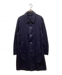 COMME des GARCONS HOMME（コムデギャルソン オム）の古着「ステッチロングコート」｜ネイビー