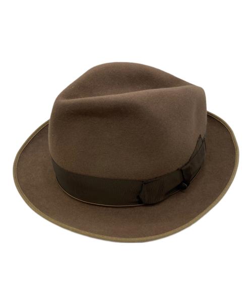 BORSALINO（ボルサリーノ）BORSALINO (ボルサリーノ) 中折れハット ブラウンの古着・服飾アイテム