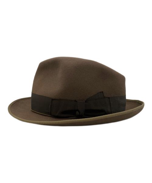 BORSALINO（ボルサリーノ）BORSALINO (ボルサリーノ) 中折れハット ブラウンの古着・服飾アイテム