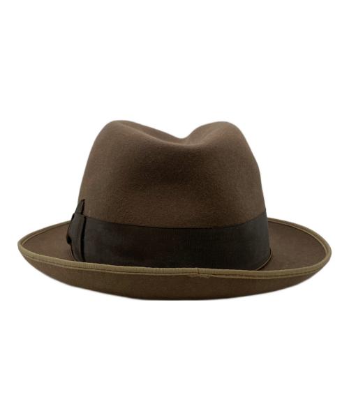 BORSALINO（ボルサリーノ）BORSALINO (ボルサリーノ) 中折れハット ブラウンの古着・服飾アイテム