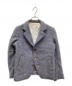 R BY 45rpmアールバイフォーティファイブアールピーエム）の古着「千鳥格子柄ウールジャケット」｜ブルー
