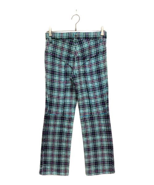 JUNYA WATANABE COMME des GARCONS（(ジュンヤワタナベ コムデギャルソン）JUNYA WATANABE COMME des GARCONS ((ジュンヤワタナベ コムデギャルソン) チェック柄ツイードパンツ スカイブルー サイズ:Sの古着・服飾アイテム