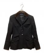 RALPH LAURENラルフローレン）の古着「ベロアカラーウールジャケット」｜ネイビー