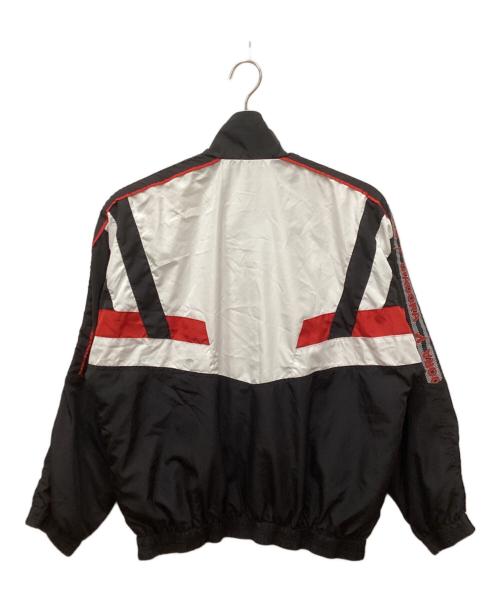 DIADORA（ディアドラ）DIADORA (ディアドラ) テープラインナイロンジャケット ホワイト×ブラック サイズ:48の古着・服飾アイテム
