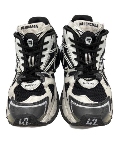 BALENCIAGA（バレンシアガ）BALENCIAGA (バレンシアガ) RUNNER/ランナー スニーカー ホワイト×ブラック サイズ:27.5cmの古着・服飾アイテム