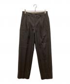 COMME des GARCONS HOMMEコムデギャルソン オム）の古着「モヘヤブレンドタックウールパンツ」｜ブラウン